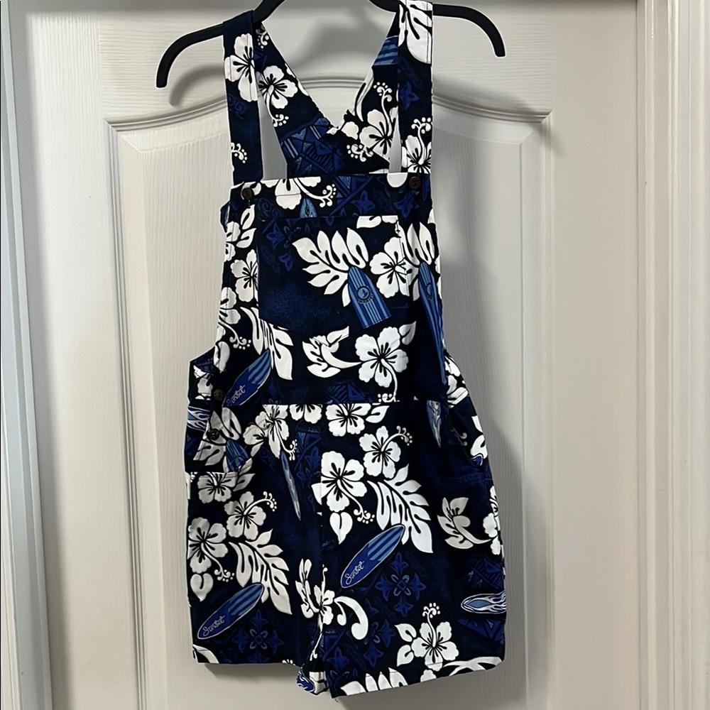 Floral Surfboard Print Romper